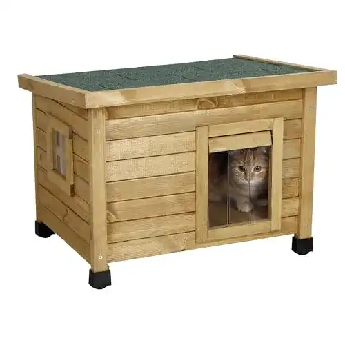 Die beste Katzenhaus Kerbl Rustica, aus Holz, Schwingtüre mit Lamellen 2026 Test Bestseller Katzenhaus Kerbl Rustica, aus Holz, Schwingtüre mit Lamellen
