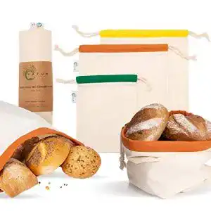 Brotbeutel Vatum 3er Set aus Bio Baumwolle inkl. E-Book