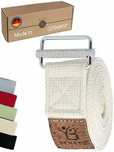 Yogagurt beneyu ® Rutschfester Yoga Gurt mit Einzigartiger Schnalle