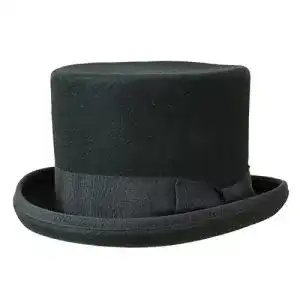 Zylinder-Hut Guerra Top Hat Zylinder 14 cm aus Wollfilz, Schwarz