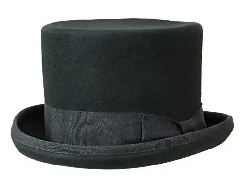Zylinder-Hut Guerra Top Hat Zylinder 14 cm aus Wollfilz, Schwarz