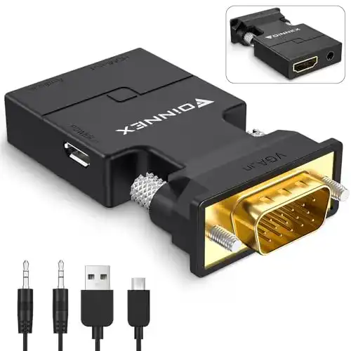 VGA-HDMI-Adapter FOINNEX VGA auf HDMI Adapter mit Audio