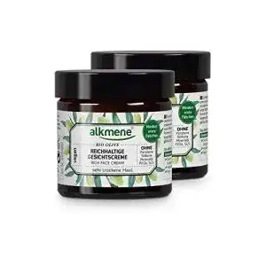 Gesichtscreme ohne Parabene Alkmene, mit Bio Olive, 2x 50 ml