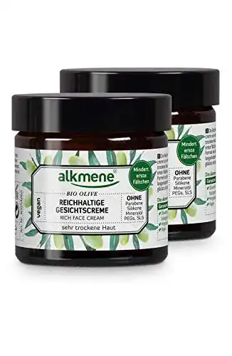 Gesichtscreme ohne Parabene Alkmene, mit Bio Olive, 2x 50 ml