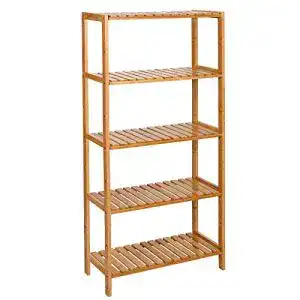 Holzregal SONGMICS Badregal, Badezimmerregal mit 5 Ebenen
