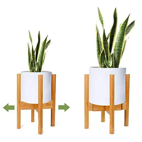 Blumenständer YEALEO Verstellbarer Pflanzenständer Mid Century