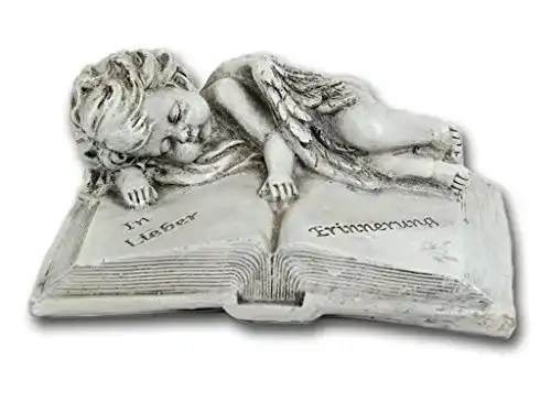 Grabschmuck Bambelaa! Deko Trauerartikel Grab-Engel auf Buch