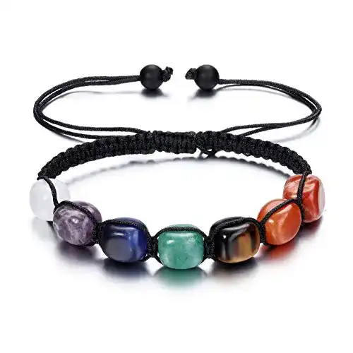 Energiesteine GEHECRST 7 Chakra Armband Edelstein Armbänder