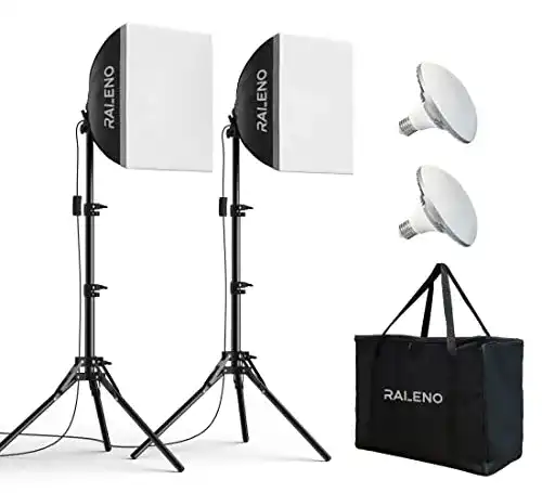 Softbox-Set RaLeno Softbox, 50 W LED Softboxen, 2 x 40