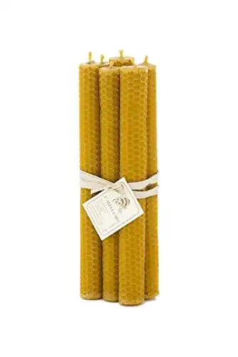 Bienenwachskerze L’Abella 100% aus Spanien, Honigduft, 6 Kerzen