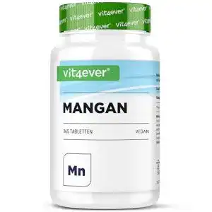 Mangan vit4ever 10 mg, 365 Tabletten für 1 Jahr, Laborgeprüft