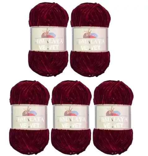 Chenille-Wolle Ilkadim 5 x 100 Gramm Himalaya Velvet Micro