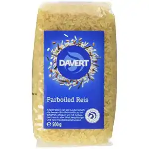 Parboiled-Reis Davert Parboiled Reis Langkorn weiß, BIO 4x 500g