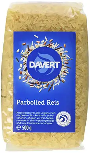 Parboiled-Reis Davert Parboiled Reis Langkorn weiß, BIO 4x 500g