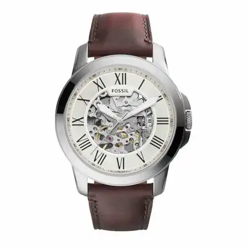 Automatikuhren Fossil Herren Analog Automatik Uhr mit Leder