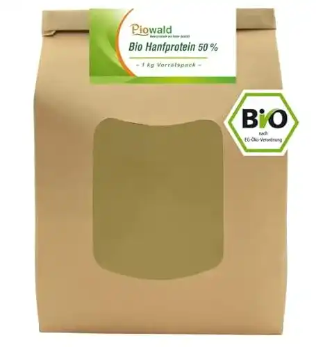 Bio-Hanfprotein Piowald BIO Hanfprotein, 1 kg Vorratspack