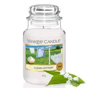 Yankee Candle Yankee Candle Duftkerze im Glas, Clean Cotton