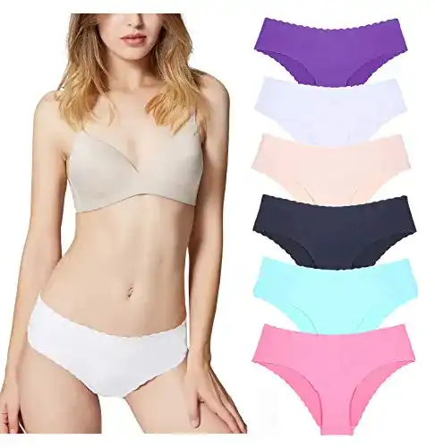 Nahtlose Slips Misolin Damen Slips Nahtlos Unterwäsche 6 Pack