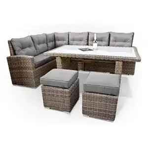 Garteneckbänke Ragnarök-Möbeldesign PolyRattan Ecklounge