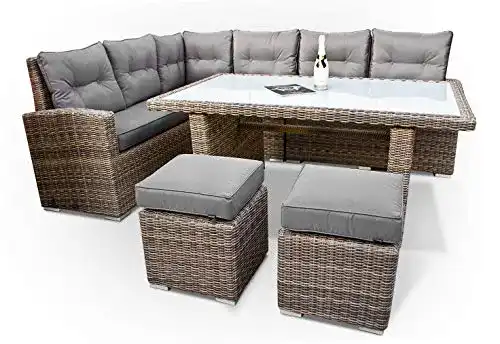Garteneckbänke Ragnarök-Möbeldesign PolyRattan Ecklounge
