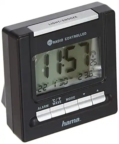 Reisewecker Hama Reise Funk Wecker RC200, Thermometer