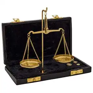 Apothekerwaage aubaho Waage Feinwaage mit 20g Gewichten