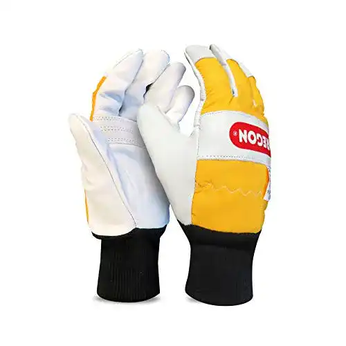 Schnittschutzhandschuh Kettensäge Oregon, Leder, L, Weiß