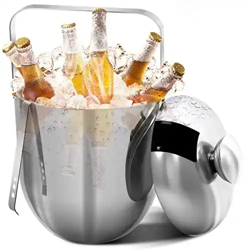 Eiskübel RATEL, Edelstahl einschließlich Zangen, Deckel, 3L