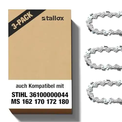 Tallox-Sägekette tallox 3 Sägeketten 3/8″ 1,1 mm 44 TG 30 cm