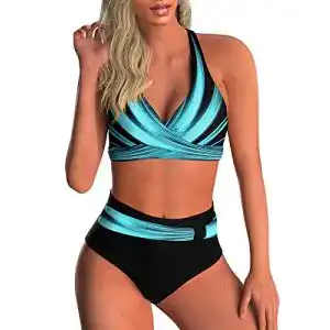 Bikini High Waist Adigaber Zweiteiliger Badeanzug V Ausschnitt