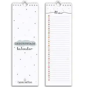 Geburtstagskalender Cupcakes & Kisses ® Jahresunabhängig