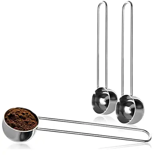 Kaffeelöffel com-four ® 3x Kaffeemaßlöffel aus Edelstahl