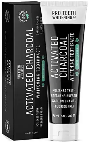 Vegane Zahnpasta Pro Teeth Whitening Co, mit Aktivkohle