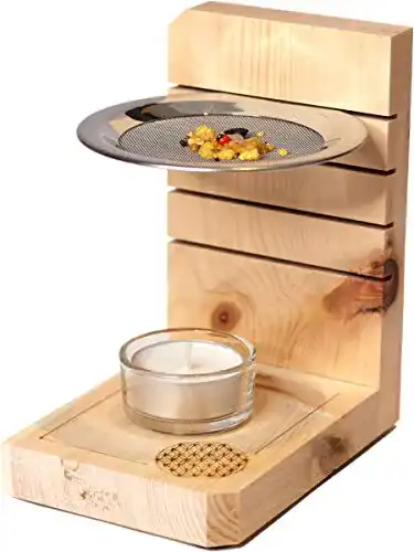 Räucherstövchen Dekobox – Duftbrenner aus Zirbenholz