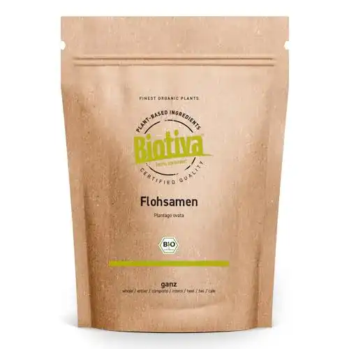 Flohsamen Biotiva Bio 1kg, ganz – 1000g – 99% Reinheit