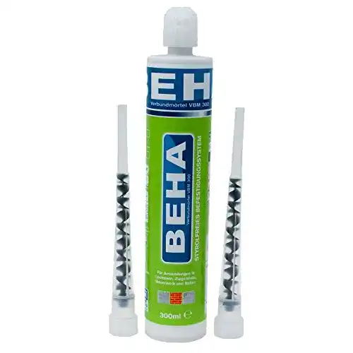 Verbundmörtel BEHA 300ml, Injektionsmörtel inkl. 2 Statikmischer