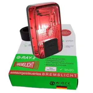 Fahrrad-Rücklicht mit Bremslicht Litecco G-RAY.2 USB Rücklicht
