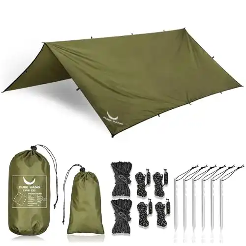 Tarp PURE HANG Premium Zeltplane 3×3 für Hängematte Outdoor