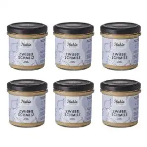 Veganer Brotaufstrich NABIO Aufstrich Zwiebelschmelz, 6 x 135 g