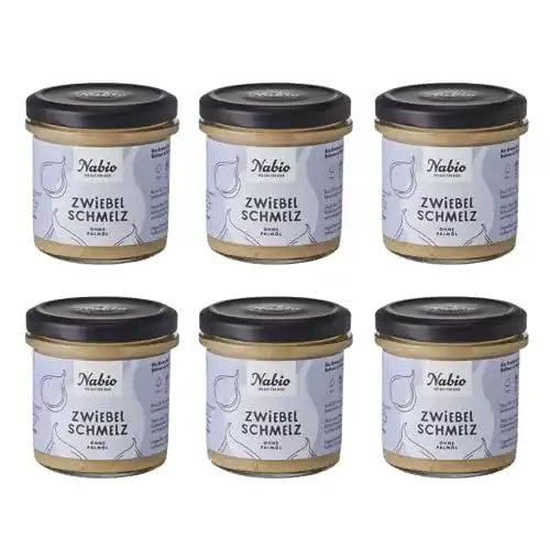 Veganer Brotaufstrich NABIO Aufstrich Zwiebelschmelz, 6 x 135 g