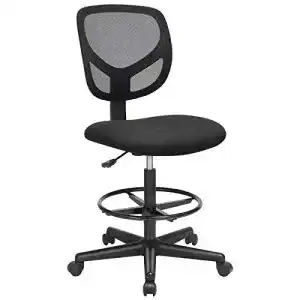 Bürostuhl ohne Armlehne SONGMICS, Sitzhöhe 55-75 cm
