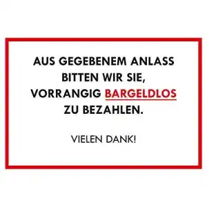 Bargeldlos-bezahlen-Schild Apalis Hygiene Hinweis Schilder 40 x 60