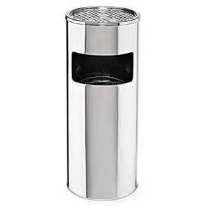 Standaschenbecher SVITA 30 Liter Edelstahl Silber Mülleimer