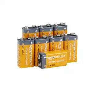 9V-Batterie Amazon Basics Everyday Alkalibatterien, 9 V, 8 Stück