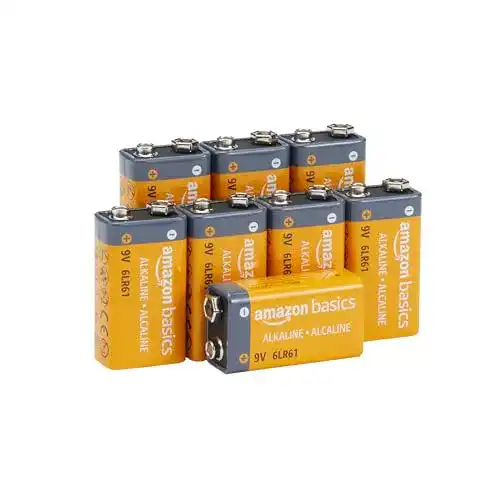 9V-Batterie Amazon Basics Everyday Alkalibatterien, 9 V, 8 Stück