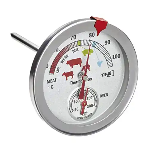 Backofenthermometer TFA Dostmann 141027 Analog, Edelstahl