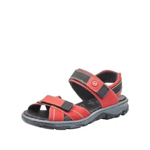 Trekkingsandalen Rieker Damen 68851 Sandalen, Fire Rosso, 36 EU