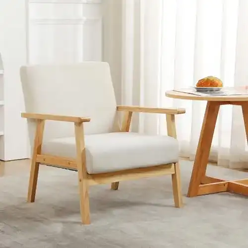Holzsessel Mingone Gepolsterter Sessel Massivholzstruktur