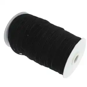 Samtband Perlin 10 Meter 10mm Samtborte, Schwarz