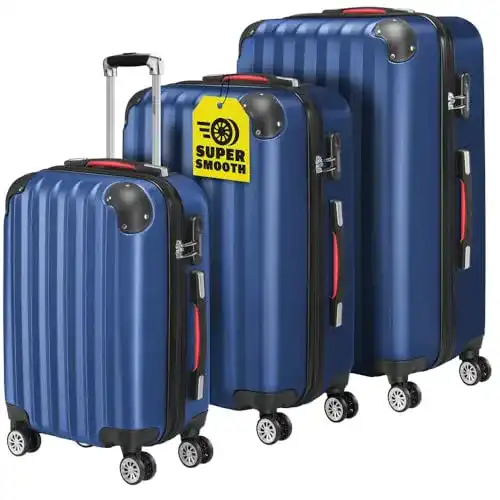 Kofferset Monzana ® Baseline 3er Hartschalen-Koffer Trolley